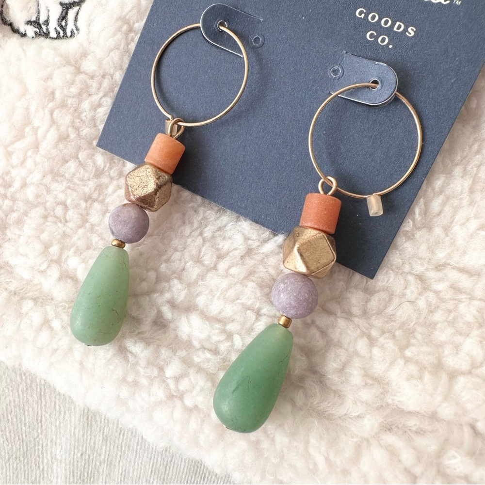 Multi Stone Dangle Earrings